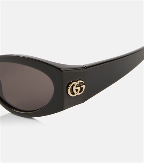 59mm oval sunglasses gucci|Gucci ladies oval sunglasses black.